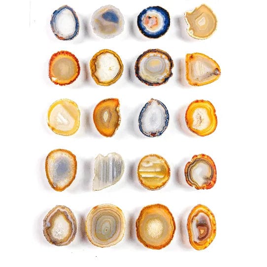 Melan Threads Natural Warm Tone Agate Crystal Phone Stand (Natural Gemstone)