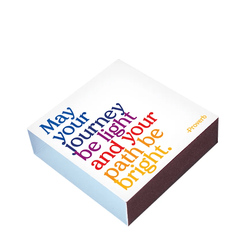 Quotable Matchboxes - May Your Journey Be Light (Proverb)