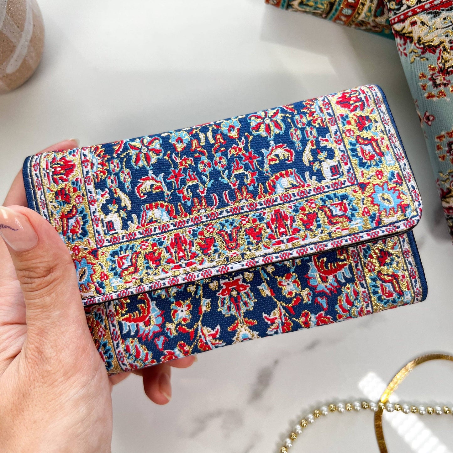 Umays Boho Small Fabric Wallet, Handmade Wallet, Gift for Mother