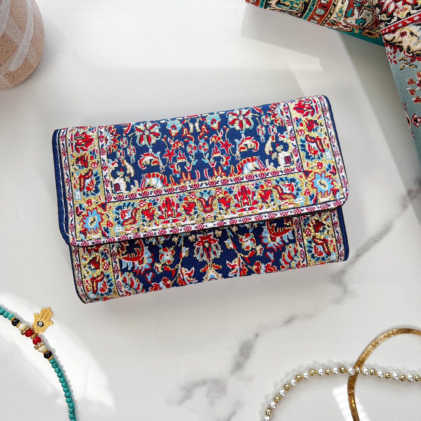Umays Boho Small Fabric Wallet, Handmade Wallet, Gift for Mother