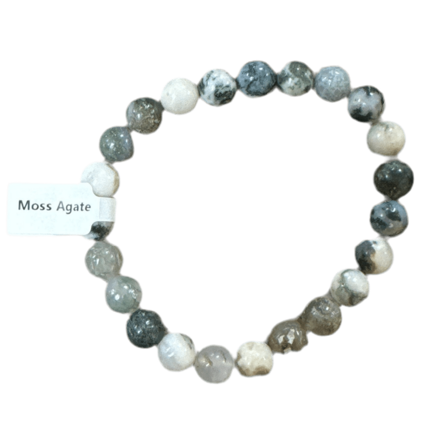 Unearthed Vibes Jewlery Buy Polished Moss Agate Bracelet - Elegant Healing Stone | Perfect Gift for Love and Wellness