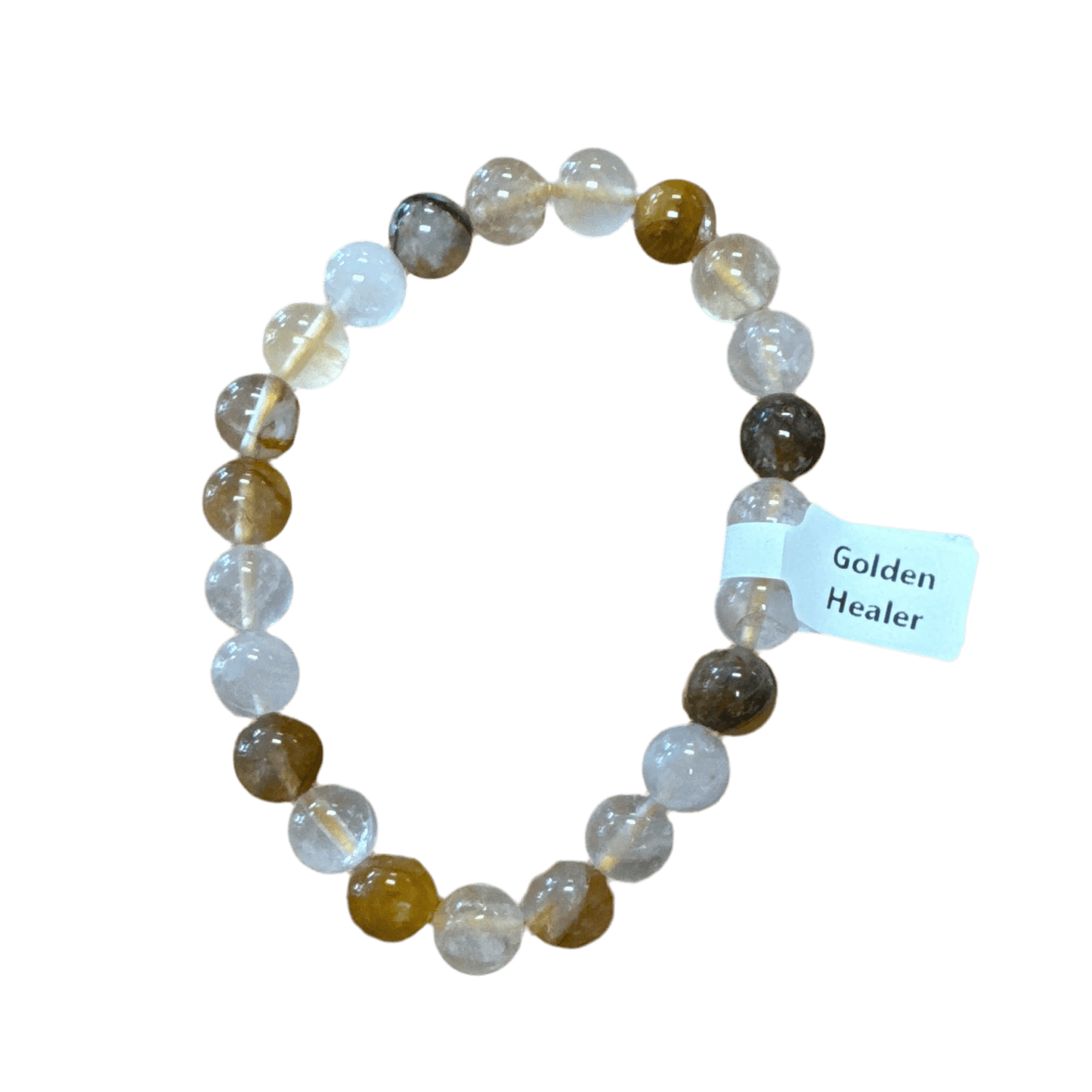 Unearthed Vibes Jewlery Polished Golden Healer Bracelet - Elegant Healing Stone | Perfect Gift for Love and Wellness