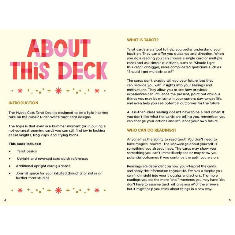 Union Square & Co. Mystic Cats Tarot: A 78-Card Deck and Guidebook