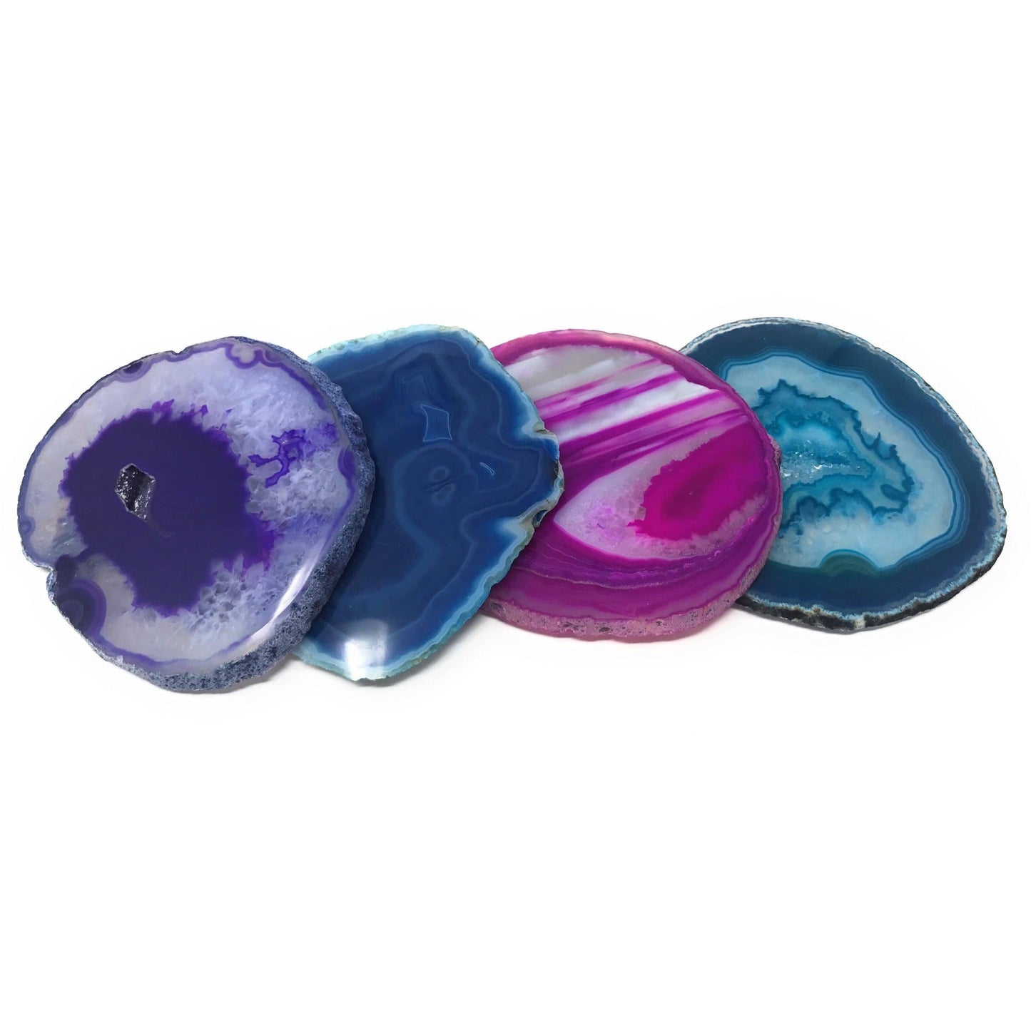 ETSY 8504 Coaster Multi-Color Agate Slice Coasters | Pick a Color | Agate Drink & Barware | Home Decor