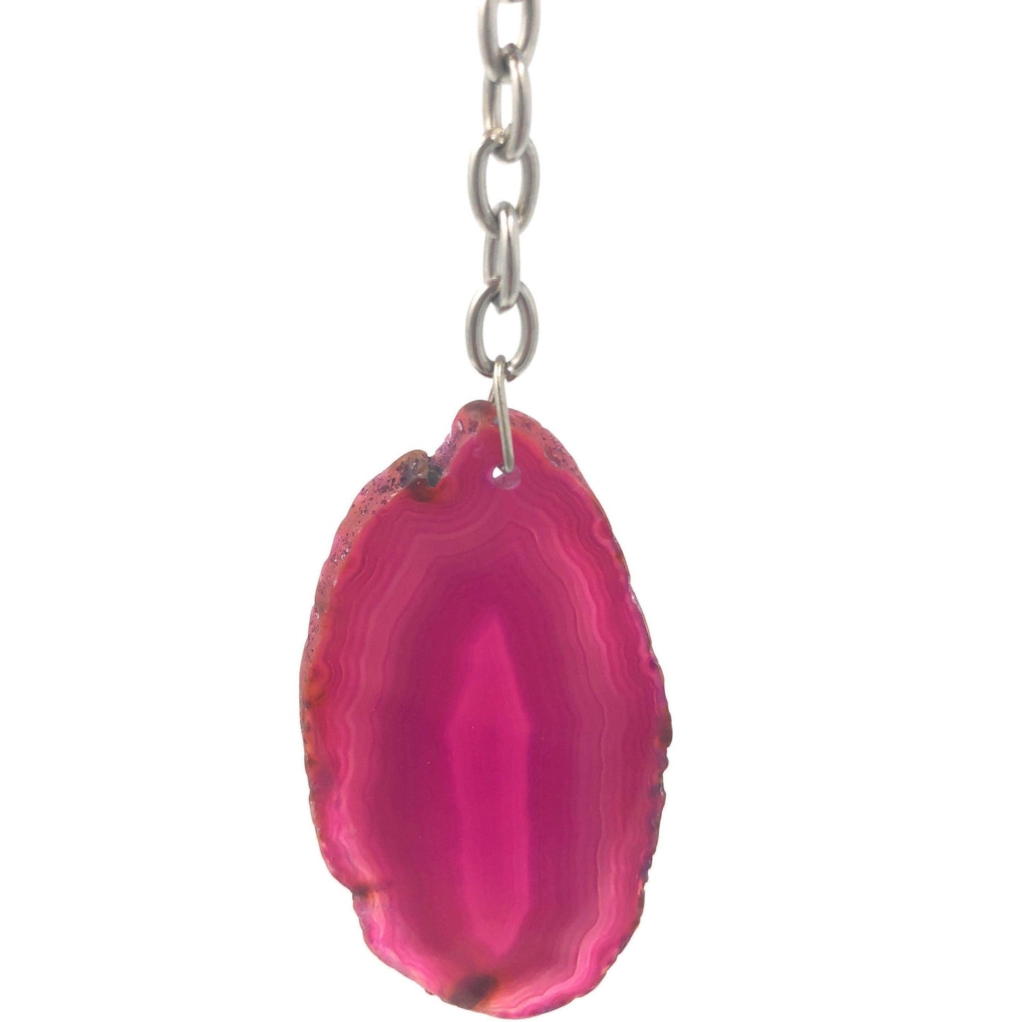 ETSY 8504 Pink Agate Keychain