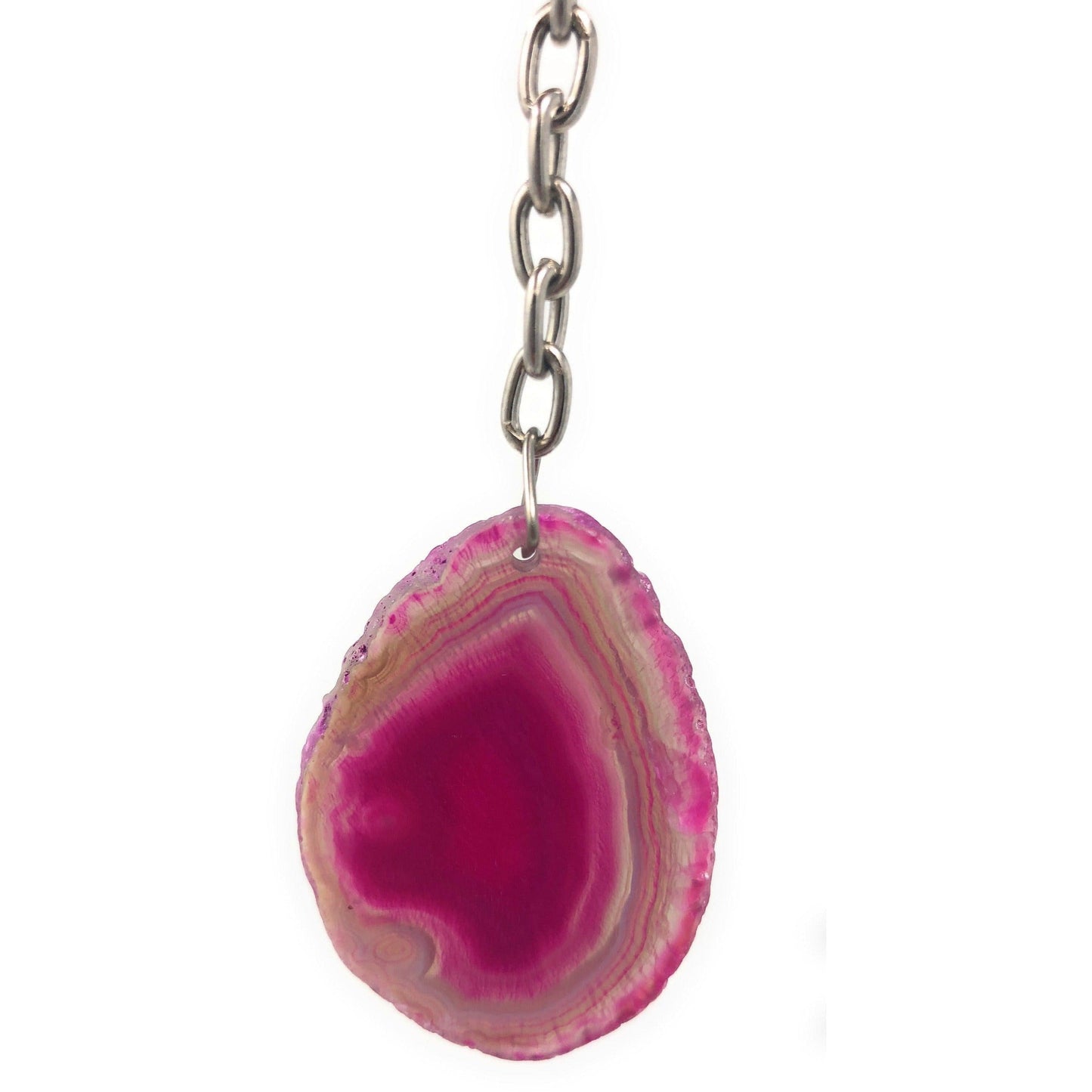 ETSY 8504 Pink Agate Keychain
