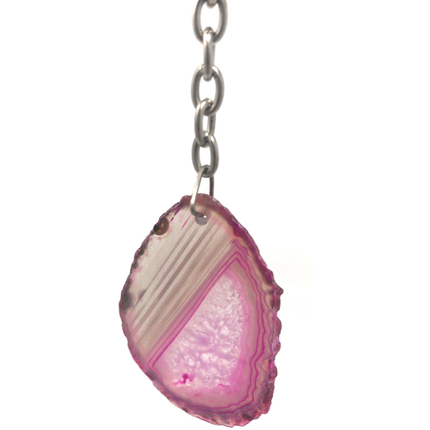 ETSY 8504 Pink Agate Keychain