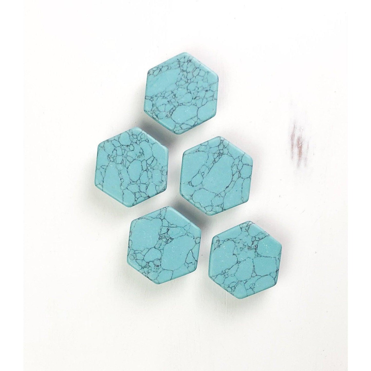 ETSY 8504 Turquoise Hexagon Crystal Phone Stand