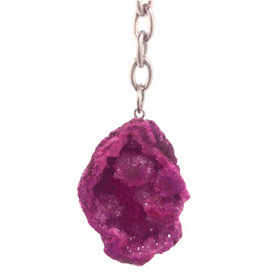 Melan Threads Pink MOM Crystal Macramé Keychain | BOHO | Pick a color | Blue Pink Purple Teal Tan / Clear