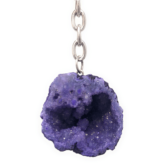 Melan Threads Purple MOM Crystal Macramé Keychain | BOHO | Pick a color | Blue Pink Purple Teal Tan / Clear