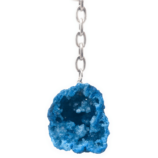 Melan Threads Teal MOM Crystal Macramé Keychain | BOHO | Pick a color | Blue Pink Purple Teal Tan / Clear