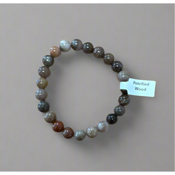 Buy Polished Petrified Wood Bracelet - Elegant Healing Stone | Perfect Gift for Love and Wellness