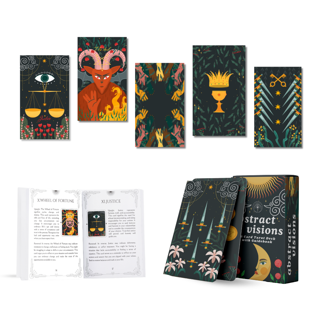 Tarot Card Deck, Abstract Visions 5" x 3" - Unearthed Vibes