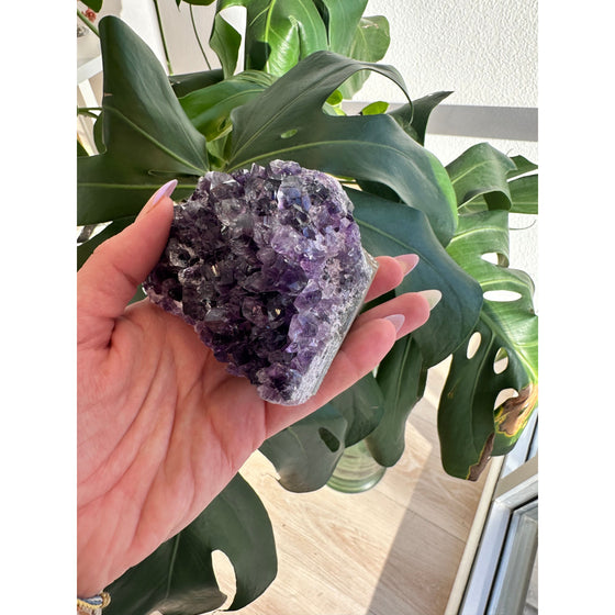 Buy Raw Amethyst Base - 1 lb 1 oz | Purple Amethyst Crystal | Healing Stone | Perfect Gift