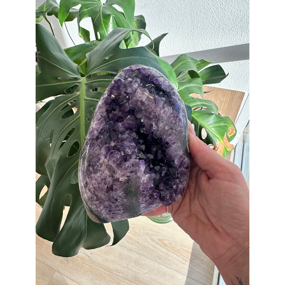 Buy Polished Amethyst Base - 2 lbs 10 oz | Purple Amethyst Crystal | Healing Stone | Perfect Gift