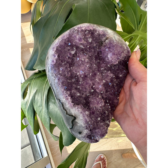 Buy Polished Amethyst Free Form - 2 lbs 9 oz | Purple Amethyst Crystal | Healing Stone | Perfect Gift