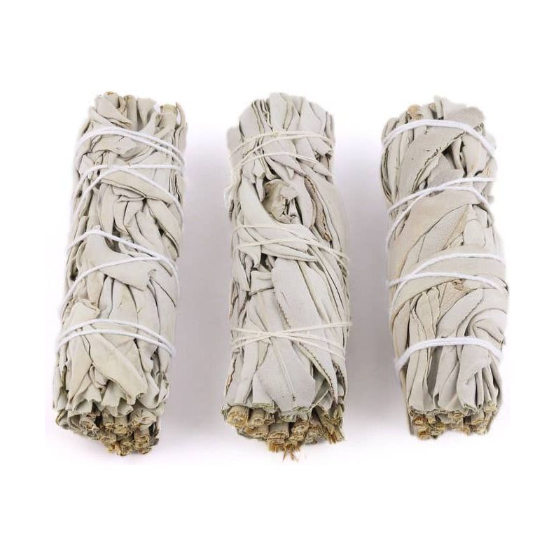 california white sage smudge stick 4 inch hand wrapped