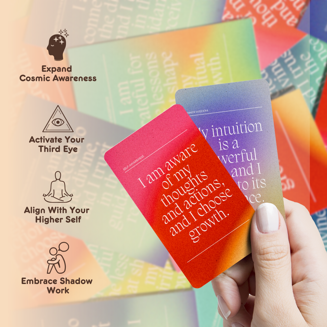 Spiritual Growth Affirmations Card Deck, view 2 - Unearthed Vibes