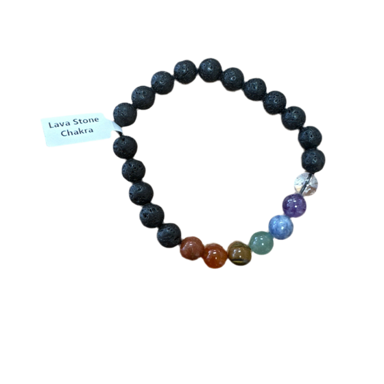 Buy Polished Lava Stone Chakra Bracelet - Elegant Healing Stone | Perfect Gift for Love and Wellness