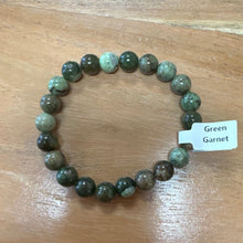  Polished Green Garnet Bracelet - Elegant Healing Stone | Perfect Gift for Love and Wellness