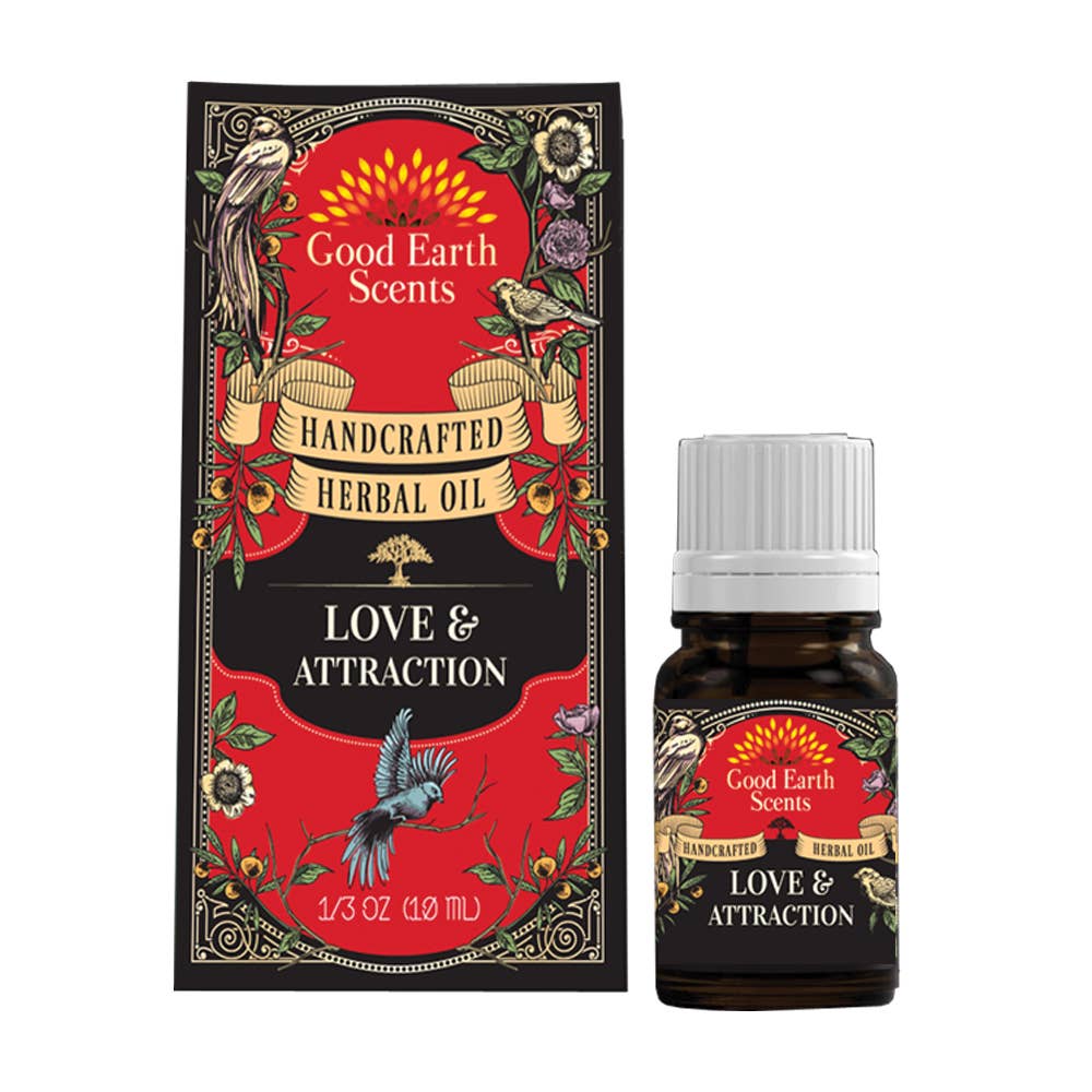 love and attraction herbal oil 10 ml essential oil blend bottle