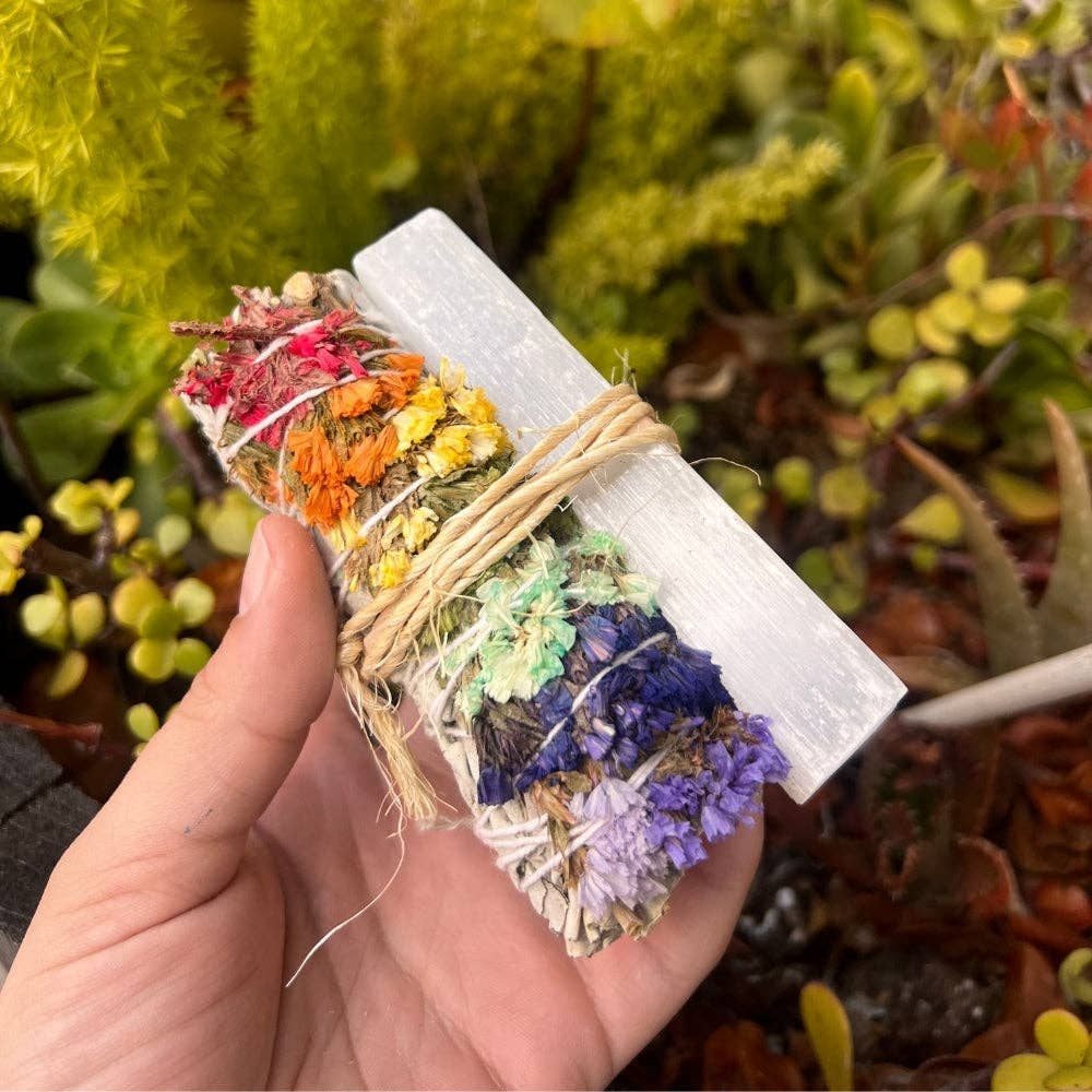 Sage, Selenite, Palo Bundle, view 2 - Unearthed Vibes