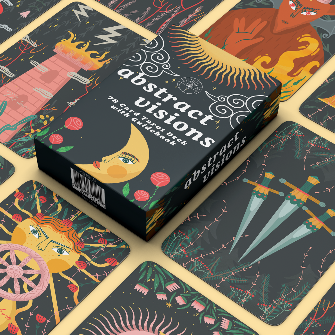 Tarot Card Deck, Abstract Visions 5" x 3", view 2 - Unearthed Vibes