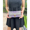 Purple Shoulder Bag, Rug Design Crossbody Bag for Women