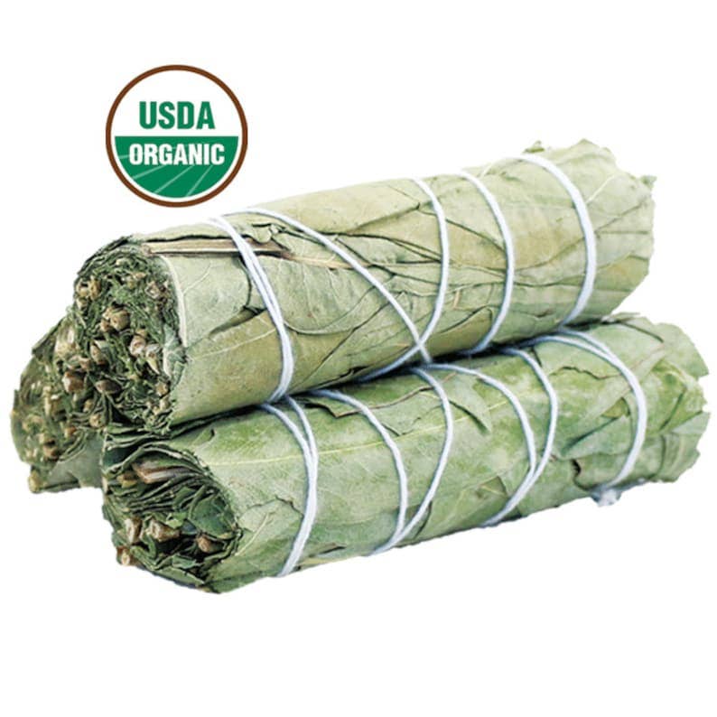 eucalyptus and white sage smudge stick 4 inch hand wrapped