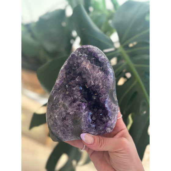 Buy Polished Amethyst Base - 2 lbs 10 oz | Purple Amethyst Crystal | Healing Stone | Perfect Gift