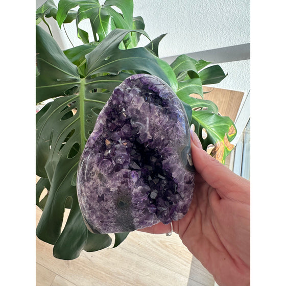 Buy Polished Amethyst Base - 2 lbs 10 oz | Purple Amethyst Crystal | Healing Stone | Perfect Gift