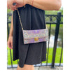 Purple Shoulder Bag, Rug Design Crossbody Bag for Women