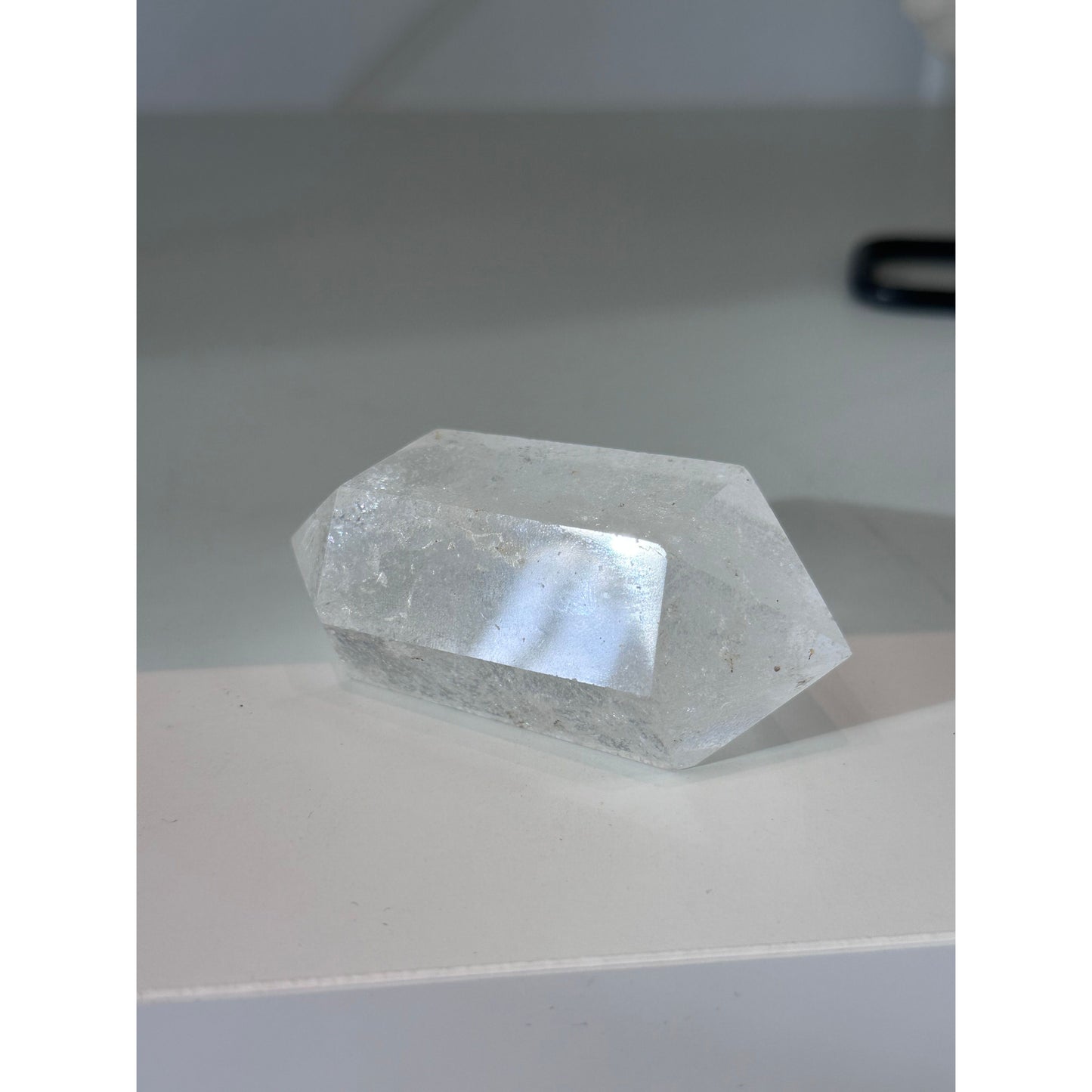 Clear Quartz Double Terminated Crystal Energy Amplifier and Clarity Stone, view 2 - Unearthed Vibes