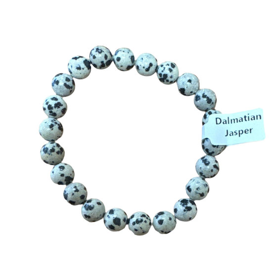 Buy Polished Dalmatian Jasper Bracelet - Elegant Healing Stone | Perfect Gift for Love and Wellness