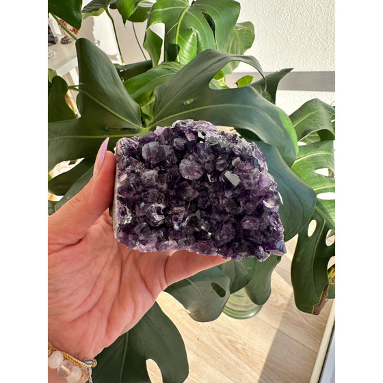 Buy Raw Amethyst Base - 1 lb 1 oz | Purple Amethyst Crystal | Healing Stone | Perfect Gift