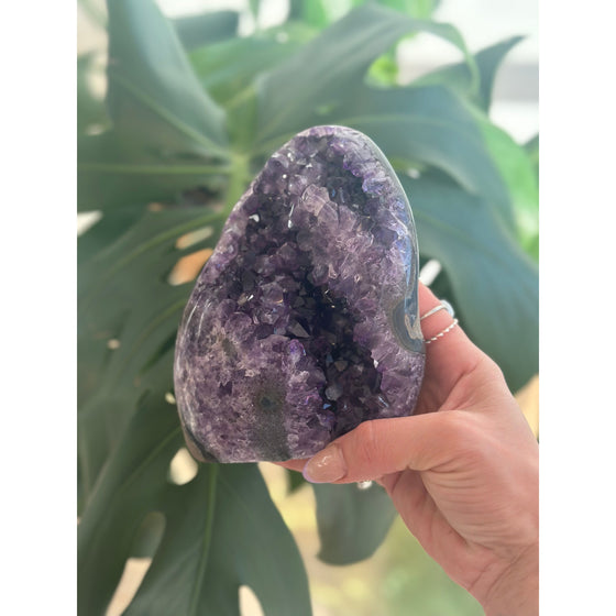 Buy Polished Amethyst Base - 2 lbs 10 oz | Purple Amethyst Crystal | Healing Stone | Perfect Gift