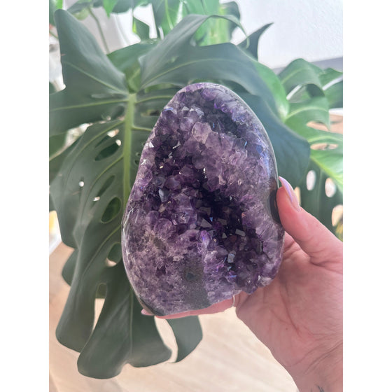 Buy Polished Amethyst Base - 2 lbs 10 oz | Purple Amethyst Crystal | Healing Stone | Perfect Gift