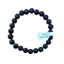  Polished Blue Sandstone Bracelet - Elegant Stone | Perfect Gift for Love and Wellness