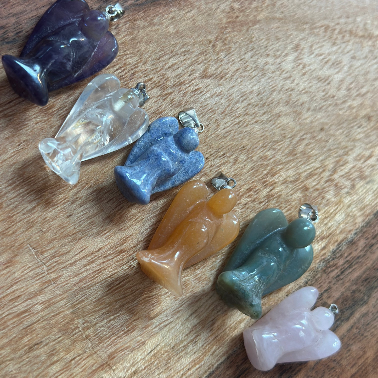 Crystal Angel Carving, view 2 - Unearthed Vibes