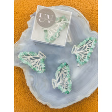  Green Aventurine Butterfly Crystal Hair Claw Clip – Genuine Tumbled Green Aventurine Crystals