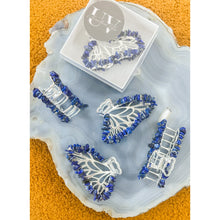  Lapis Lazuli Butterfly Crystal Hair Claw Clip – Genuine Tumbled Lapis Lazuli Crystals