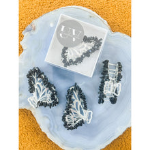  Obsidian Butterfly Crystal Hair Claw Clip – Genuine Tumbled Obsidian Crystals