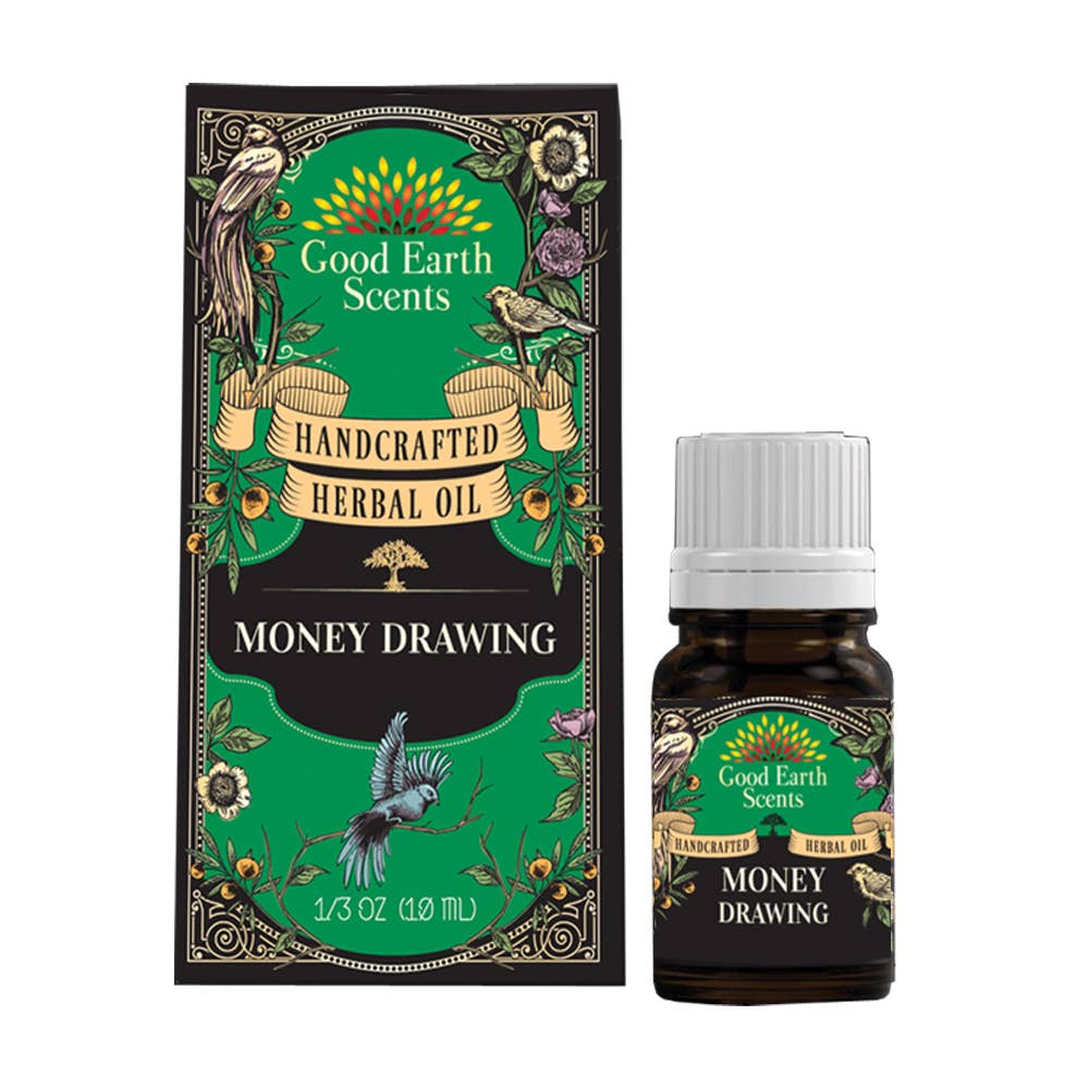 Money Drawing Herbal Oil 10 ml essential oil blend bottle for abundance and prosperity
