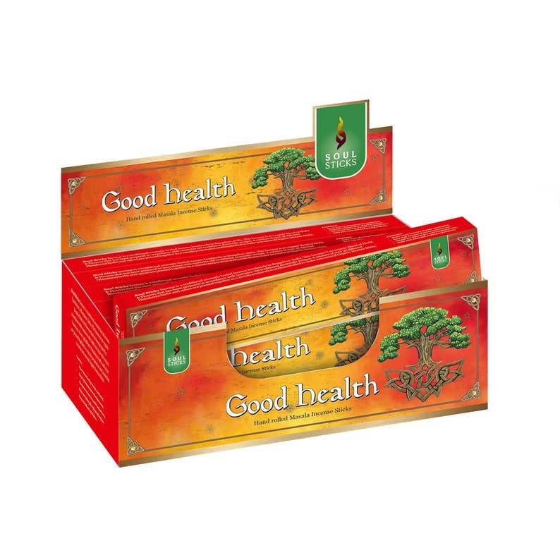Soul Sticks Good Health masala incense sticks, 12 hand-rolled sticks per box