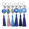 Earths Elements Wellness Tassel Keychain - Evil Eye