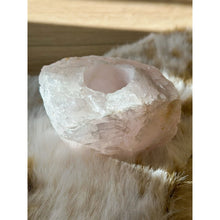  ETSY 8504 Pink Rose Quartz Crystal Candle Holder