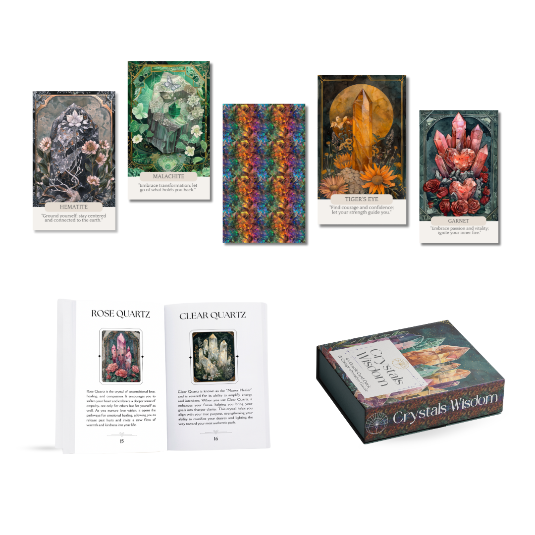 Crystals Wisdom Oracle Card Deck - Unearthed Vibes
