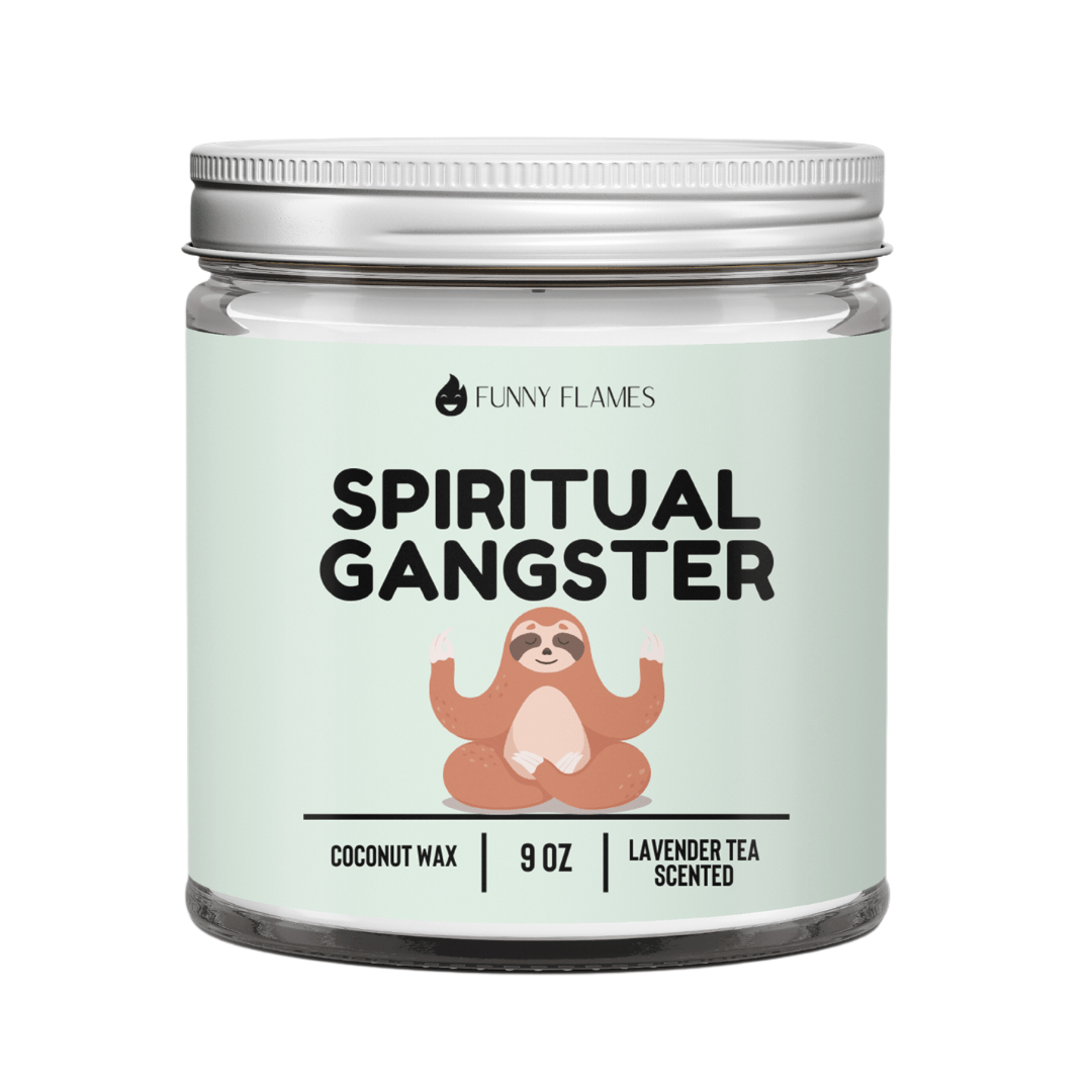 Funny Flames Candle Co - Les Creme Spiritual Gangster - Funny Candle Co, Lavender Tea Scented