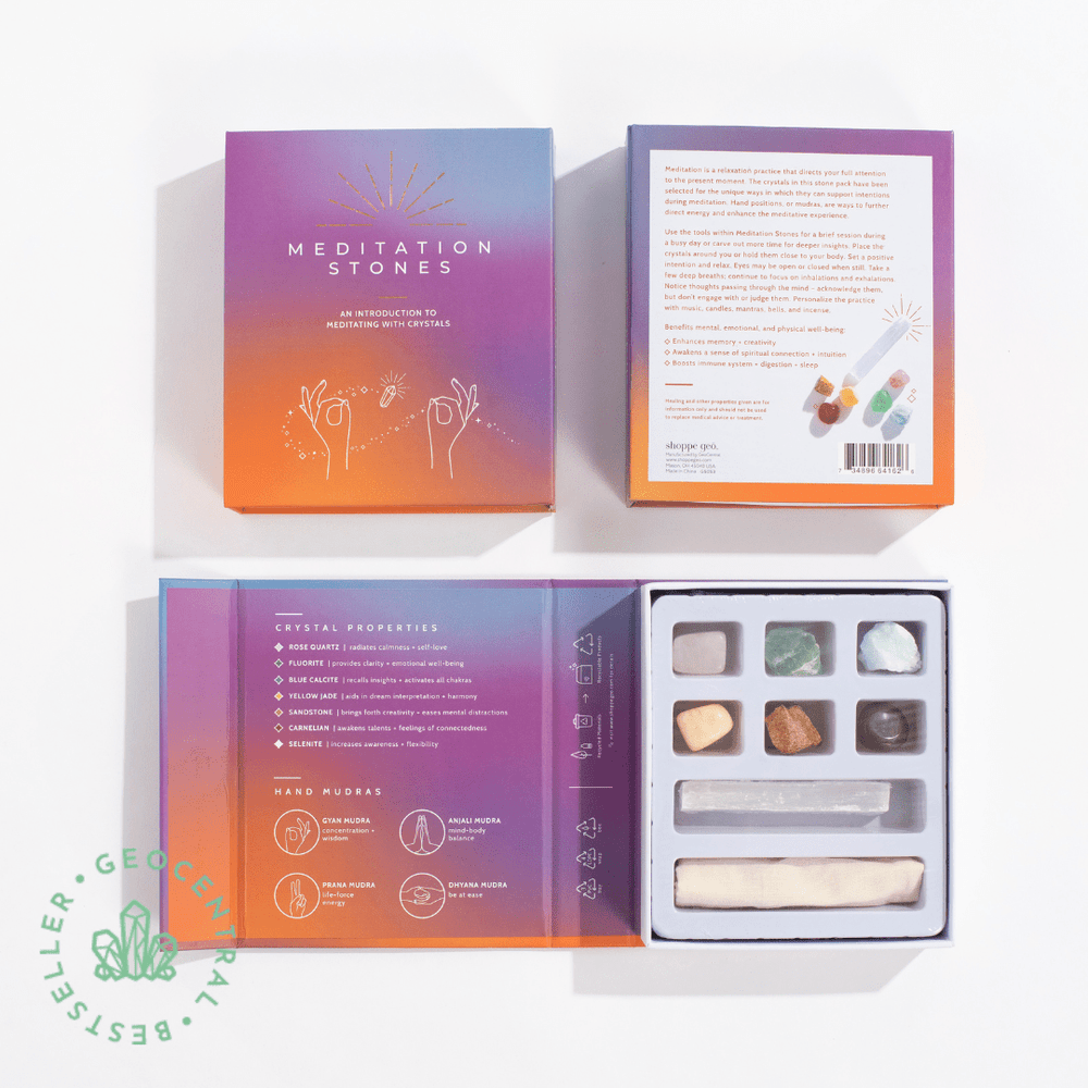 GeoCentral Meditation Stones Boxed Crystal Collection