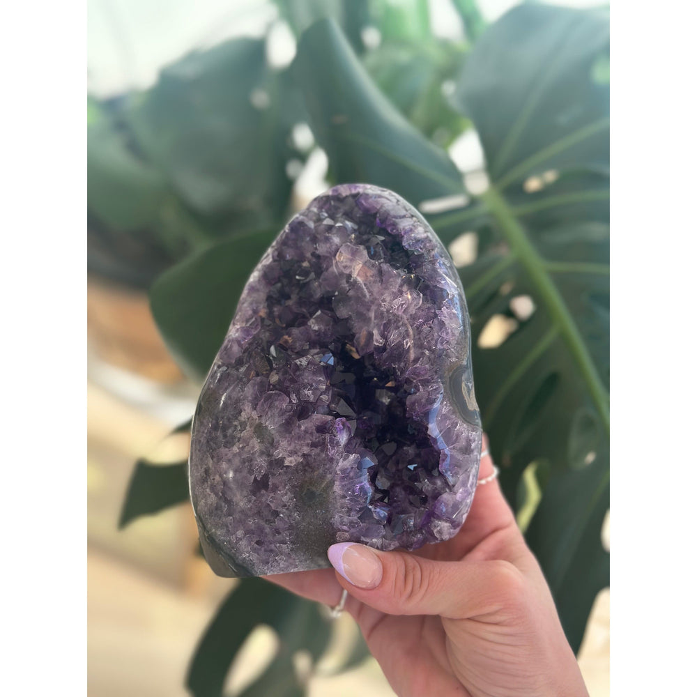 i_did Buy Polished Amethyst Base - 2 lbs 10 oz | Purple Amethyst Crystal | Healing Stone | Perfect Gift